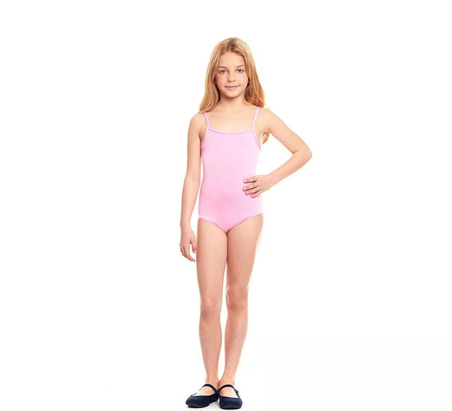 Translation missing: pt-PT.Body o Maillot Punto con tirantes rosa para niña