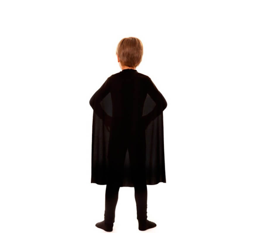 Capa Superhéroe Infantil Negra de 70 cm