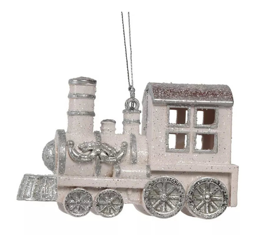 Translation missing: pt-PT.Colgante Locomotora Blanca de 12 cms