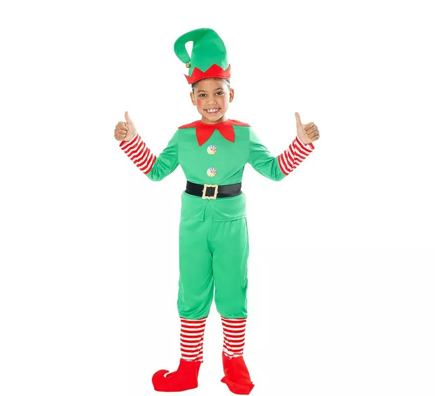 Translation missing: pt-PT.Disfraz de Elfo Ayudante de Santa con gorro para niño