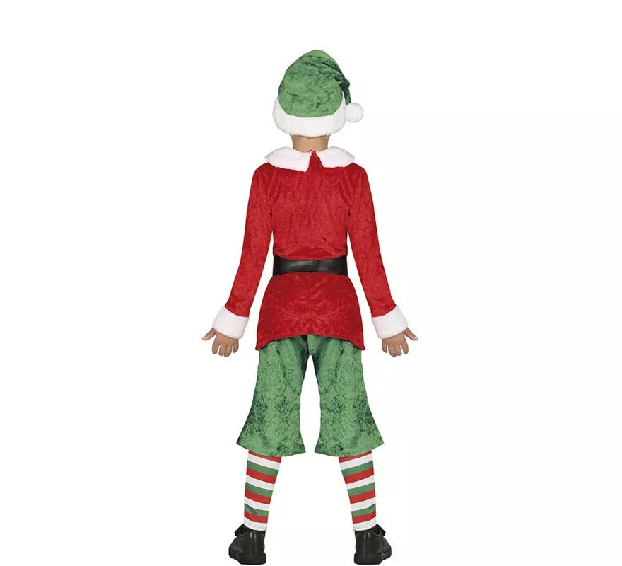 Translation missing: pt-PT.Disfraz de Elfo Ayudante de Santa con gorro para niño