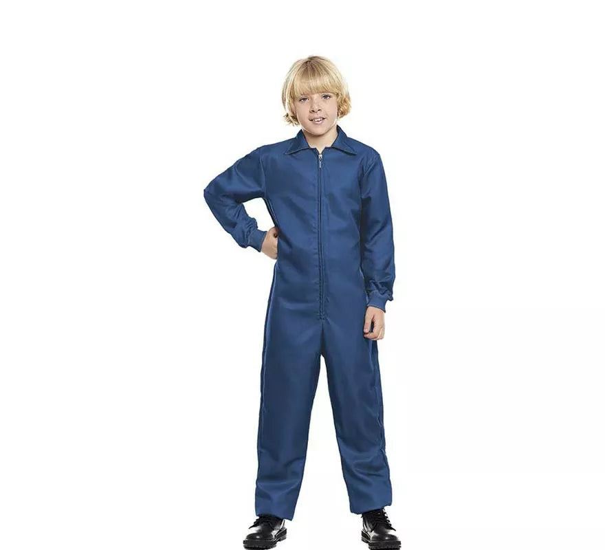 Disfraz o Mono Trabajador azul marino para niño