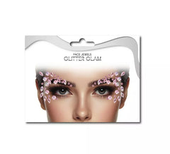 Gemas faciais contorno dos olhos flores rosa