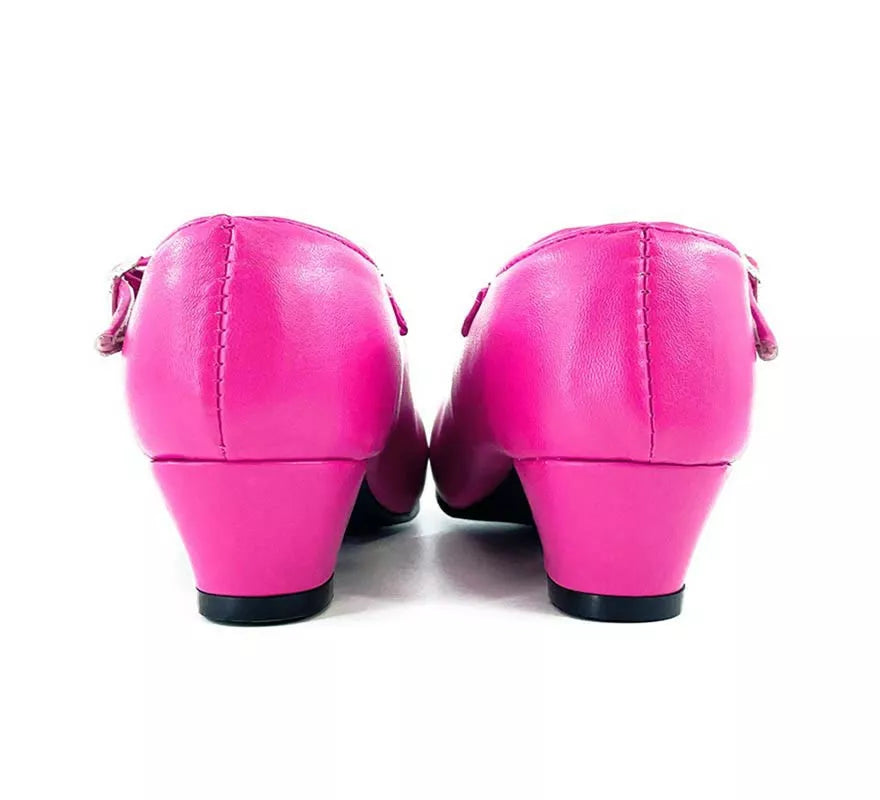 Translation missing: pt-PT.Zapato Sevillana con tacón Fucsia en números del 22 al 41